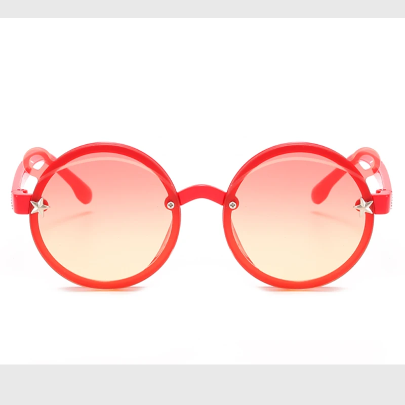 Солнцезащитные очки унисекс Детские круглые градиентные с кошачьими ушками |