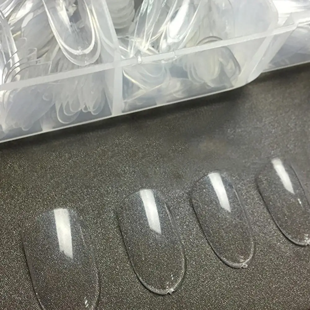 

500Pcs Clear Oval Full Cover Fake Nails Accessories Tool
