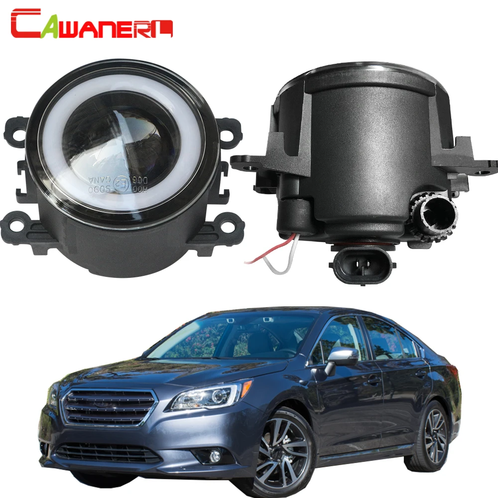 

Cawanerl For Subaru Legacy 2013-2018 Car Accessories LED Fog Light Angel Eye Daytime Running Lamp DRL 3000LM H11 12V 2 Pieces