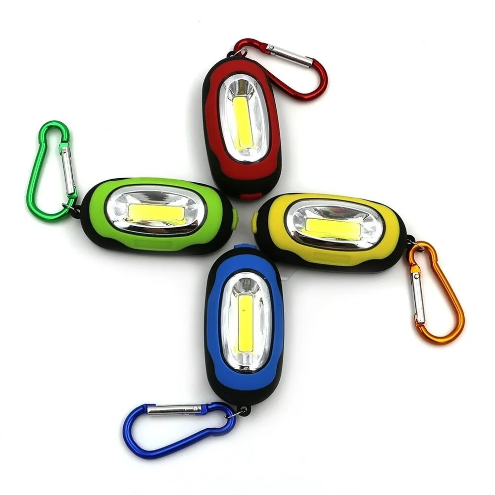 

Mini Portable Super COB Light LED FlashLight Key Ring Torch Keychain Lamp 3-Mode Olight Flashlights Gift