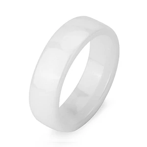 6mm White 6 мм гладкое красное керамическое кольцо для женщин простой стиль керамическое свадебное кольцо вечерние женские цветок ювелирный подарок на палец Прямая поставка - Цвет основного камня: 6mm White