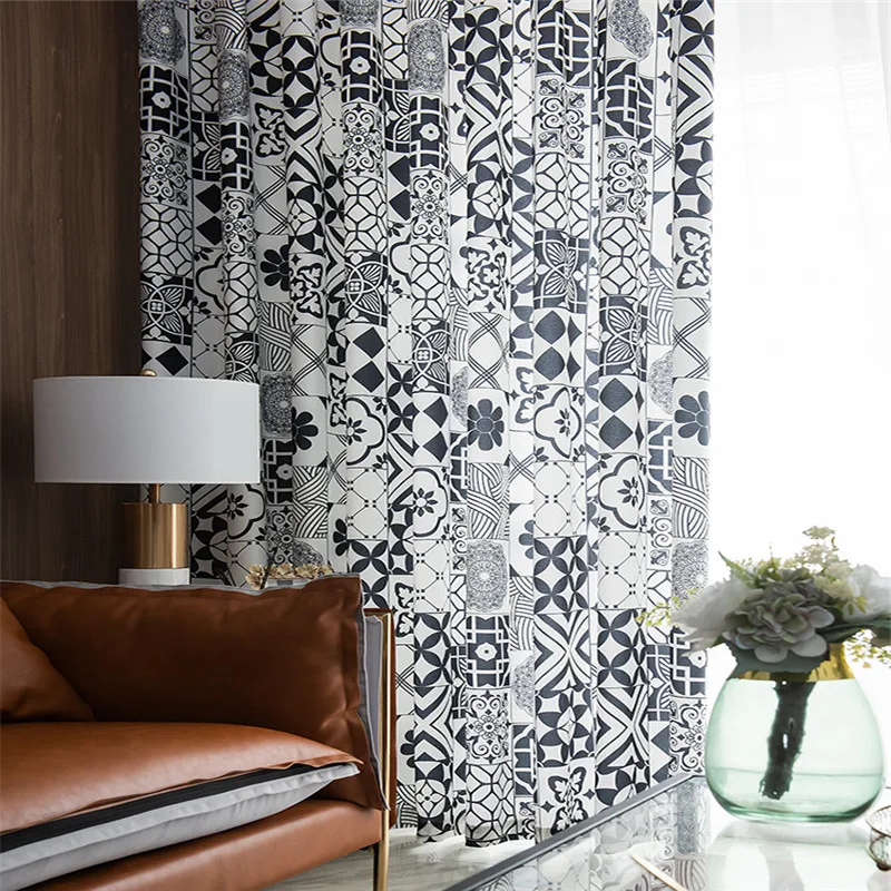 Скандинавская народная занавеска для детской комнаты дизайнерские прозрачные