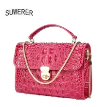 High Quality Crocodile Pattern Handbags luxury brand bag top handle bags Cowhide leather shoulder bags for womens bag