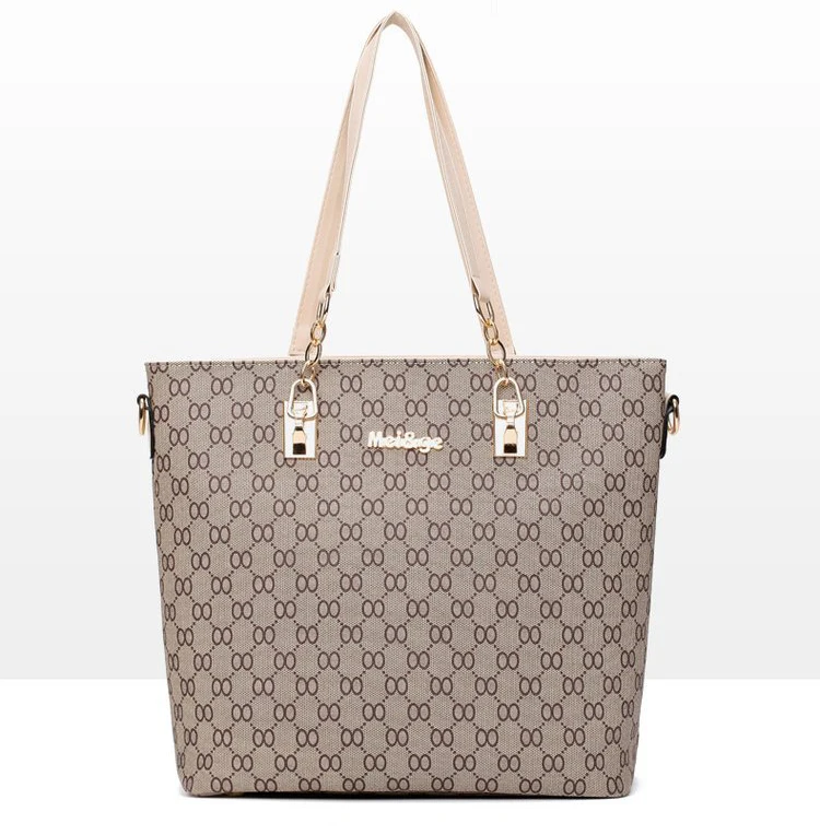 Autumn New Fashion Women's Bag 6 Piece Set Plaid Bag Lady Slung Hand Bag Shoulder Messenger Composite Bag