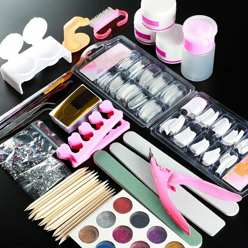 

Newly Nail Art Tool Kit Set Nail Sticker DIY Decoration Brush Accessories for Women Lady CLA88