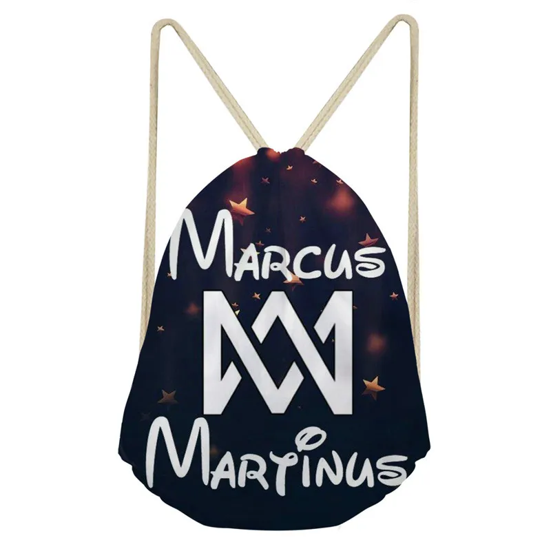 as pictures ThiKin Маркус и Мартинус Drawstring Детская сумка-рюкзак для девочек-подростков небольшие мешки для хранения ежедневный Рюкзак Mochila - Цвет: as pictures