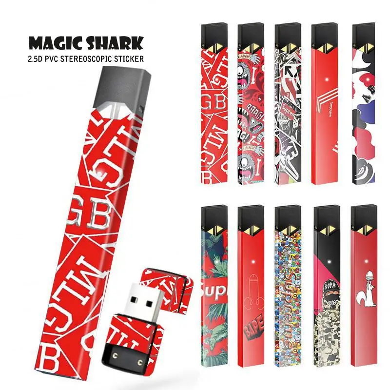 Горячая Распродажа чехол Magic Shark для Juul обертывания бумажный наклейка