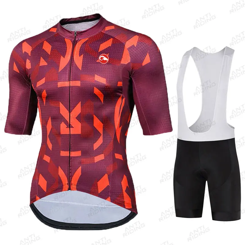

New 2021 Cycling Jersey Set Pro Team Cycling Clothing Suits MTB Cycling Clothes Bib Shorts Set Men Bike Ropa Ciclismo Triathlon
