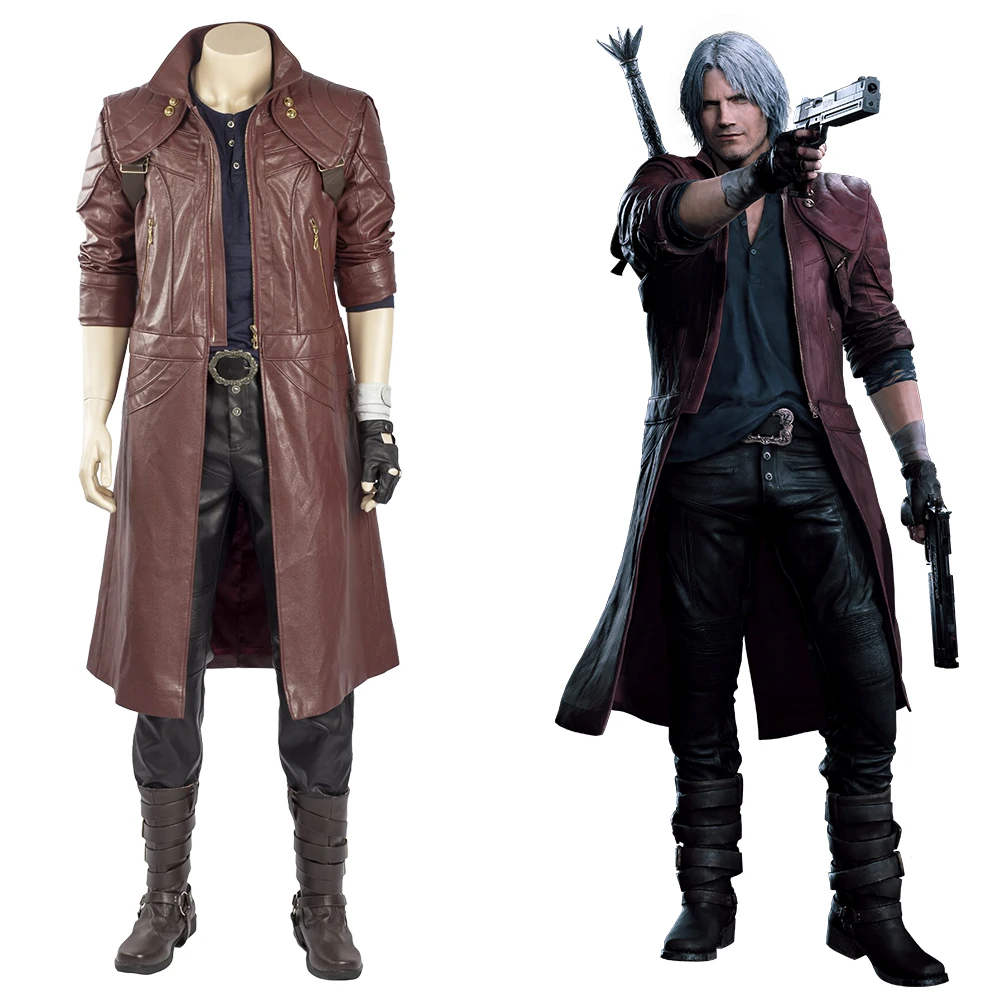 Игровой костюм для косплея Данте DMC 5 полный пальто взрослых мужчин и женщин