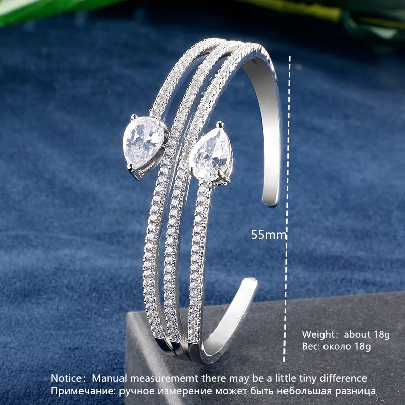 RAKOL Tready набор из браслетов и колец круглой формы с кубическим цирконием розового