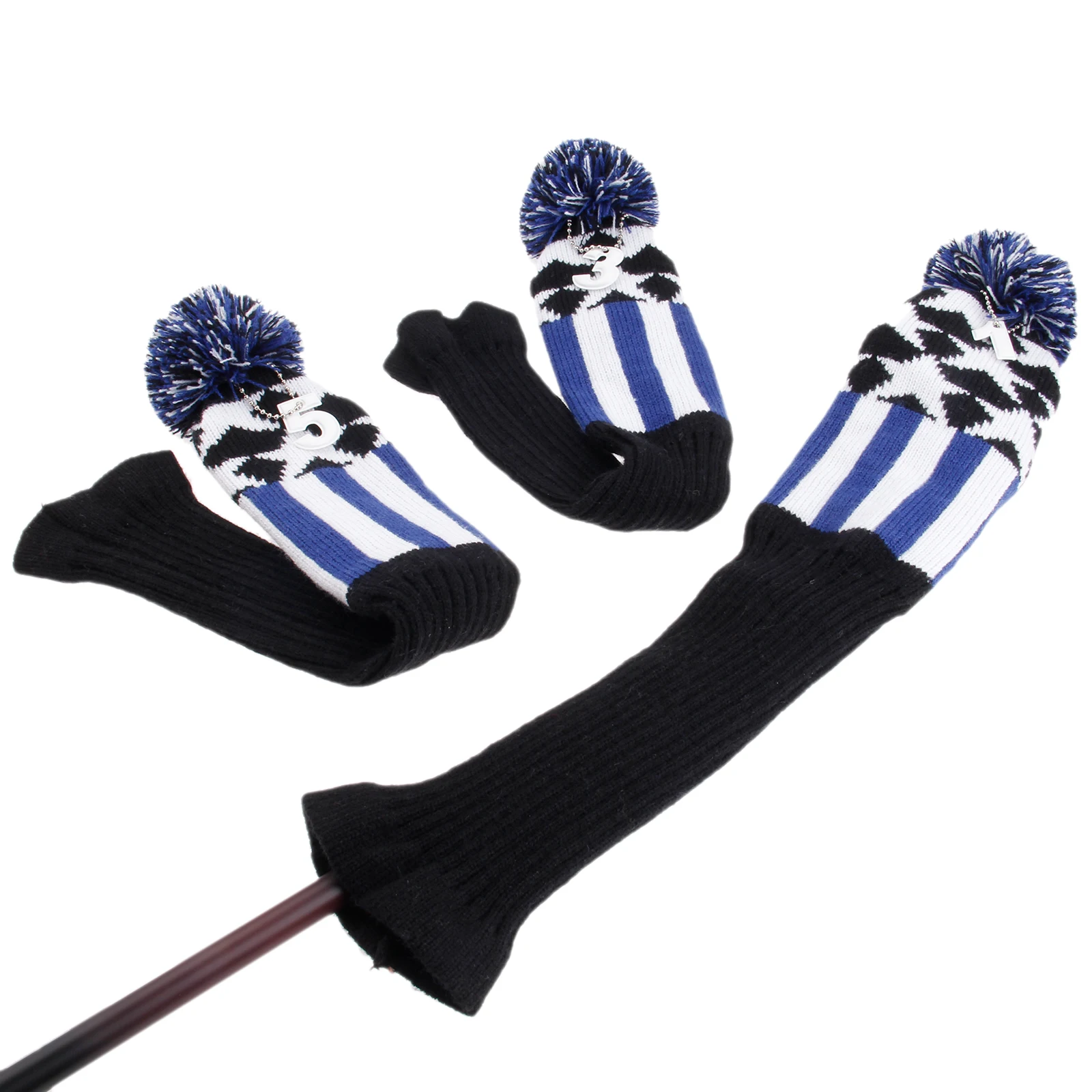 3 шт./компл. гибридные Чехлы для клюшек гольфа с помпоном мягкие шерстяные вязаные