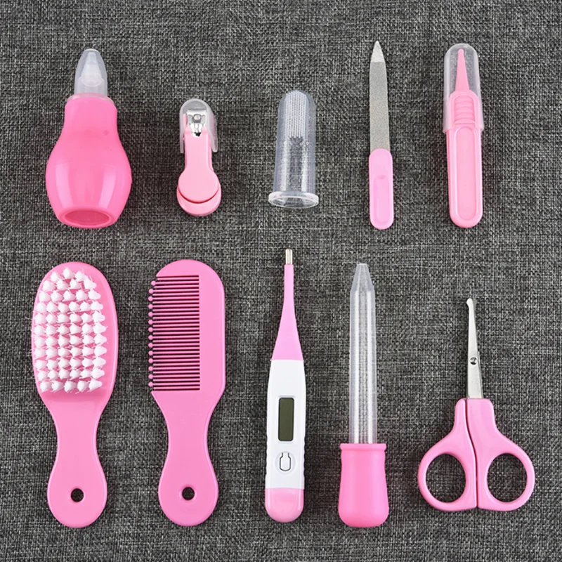 10/6 Pcs/Set Baby Kids Nail Hair Health Care Thermometer Nose Cleaner Toothbrush Safety Care Tools Newborn Grooming Brush Kit