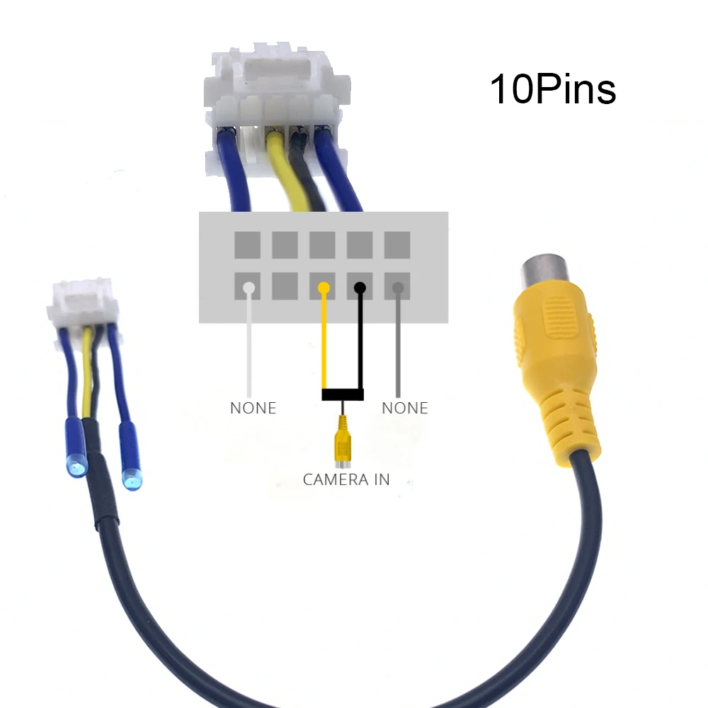 Автомобильный 4 6 8 10 12 Pin DIY Универсальный RCA-кабель для камеры видеовход адаптер