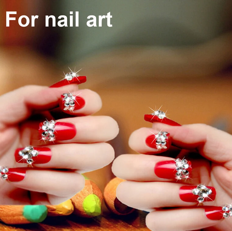 

1440pcs Super Deal Shiny Non Hotfix Rhinestone Clear Crystal Color 3D Nail Art Decorations Flatback Rhinestones