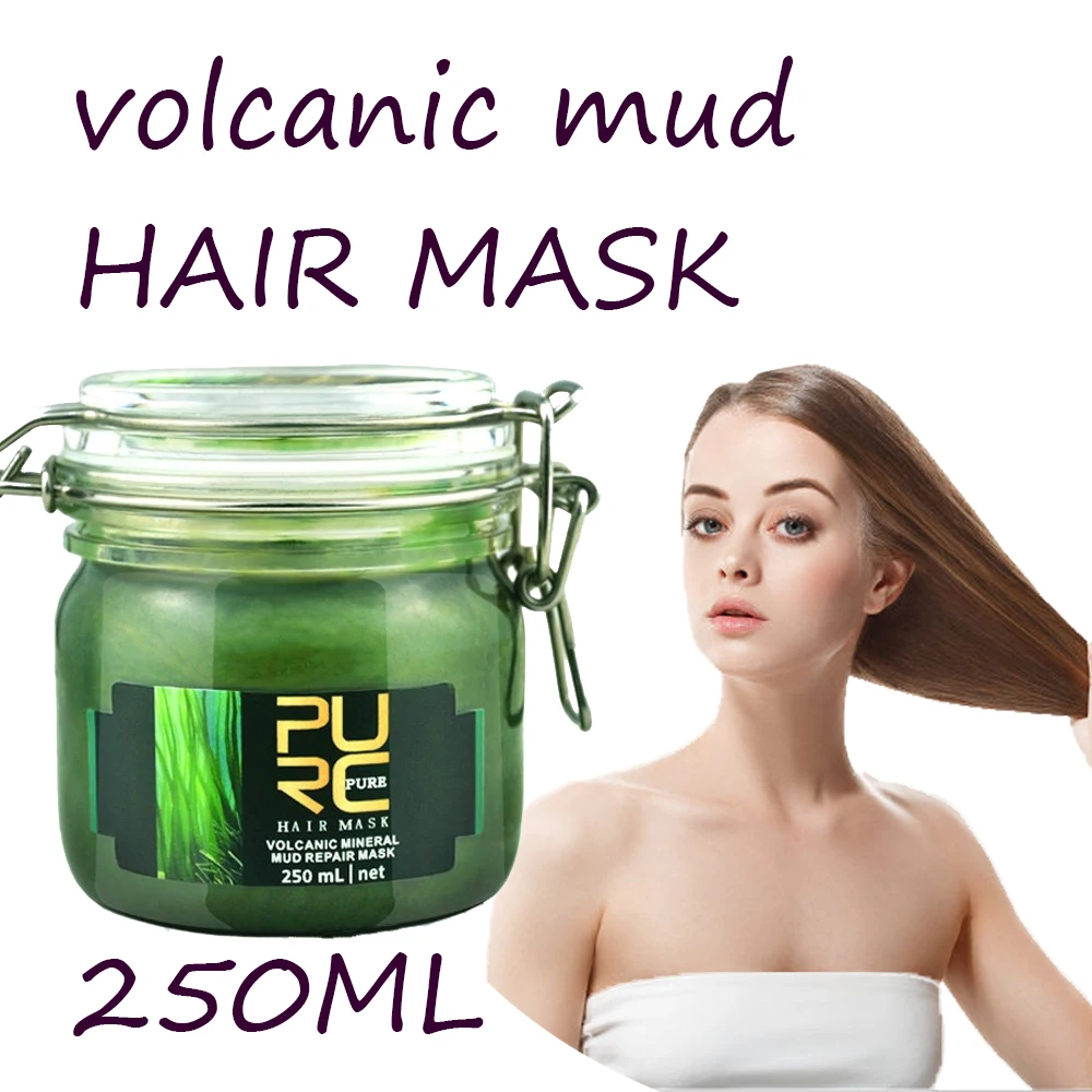 

Volcanic mud hair mask deep moisturizes dry repair smooth anti split end conditioner 250ML