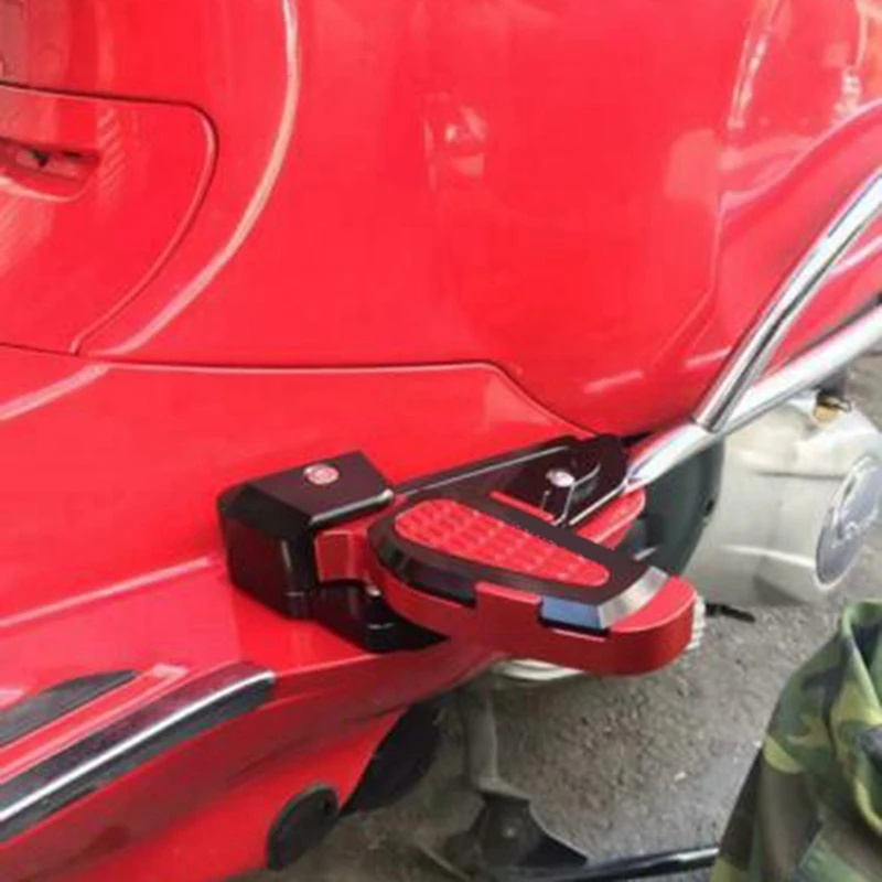 

Motorcycle Rear Passenger Foot Peg Steps Foldable Pedal for Vespa Primavera Sprint 150 2018