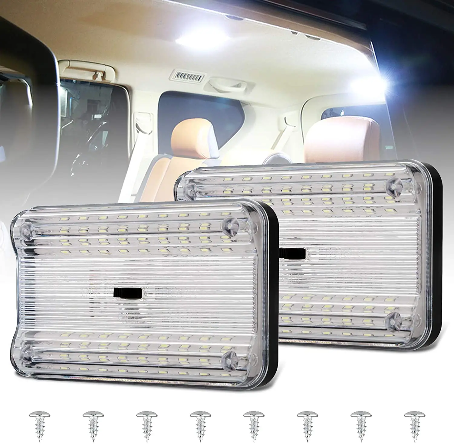 

Auto Lamp Car Door Roof Led 12V 36LED Ceiling Reading Trunk Light Lamp Bulb for Camper Van Caravan Boat Dome Light Motorhome