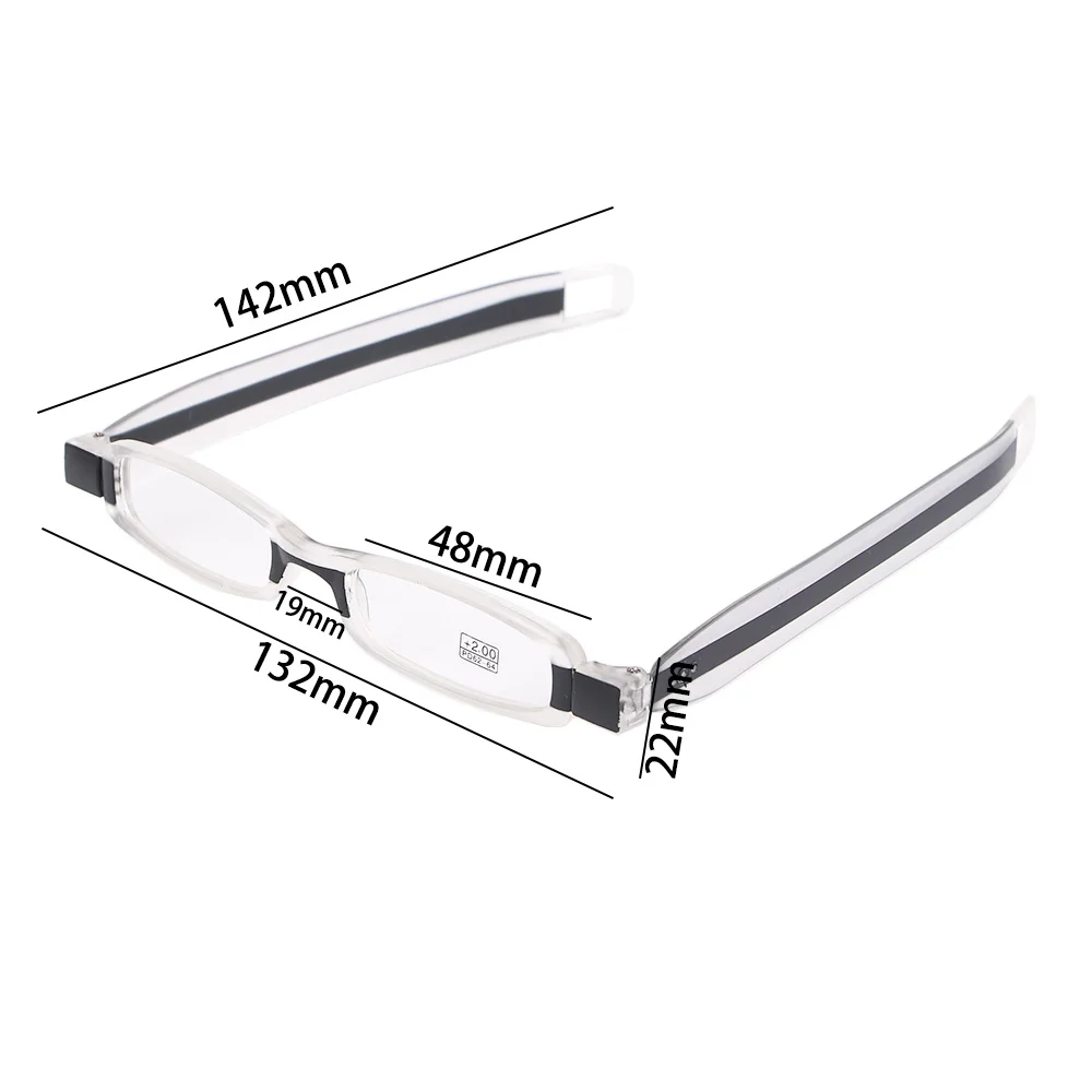 Очки для чтения с поворотом на 360 градусов сверхтонкие складные пожилых людей и