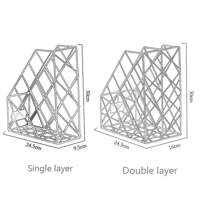 Железный Держатель для книг на 2/3 уровней настольная полка коробка файлов