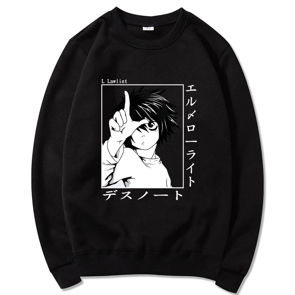 

Spring Hot Japanese Anime Death Note Clothing Kawaii Tops Cartoon Graphic Clothes Harajuku Mens Tracksuit Manga Male Sweatshirts