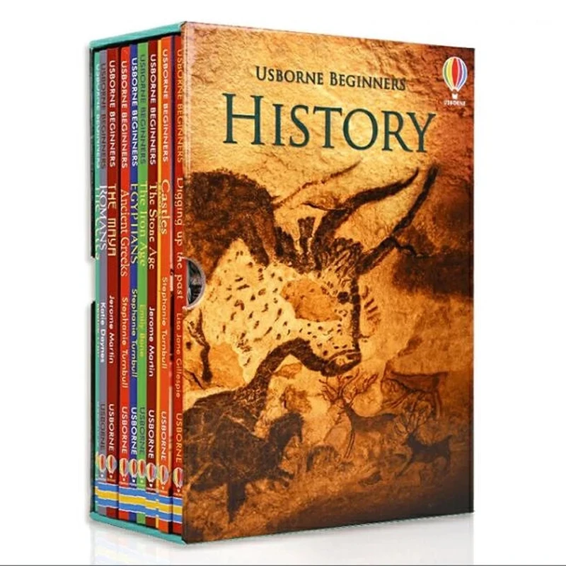 10 Books/Set Usborne Beginners History Children Interesting encyclopedic knowledge Kids English Reading picture Story Book