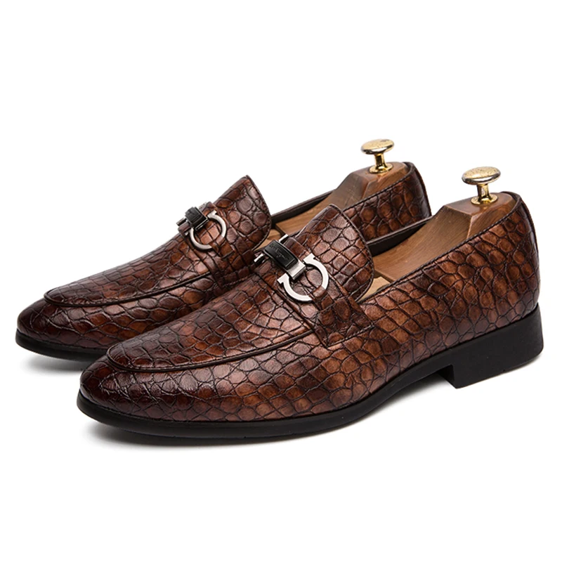 Деловая обувь мужские туфли итальянского дизайнера модельные со змеиным узором