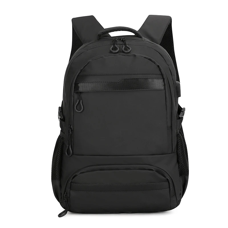 

Multi-pocket Men's Backpack Large-capacity Male Street Outdoor Travel Bag USB Port Lightweight Youth Student School Bags Black