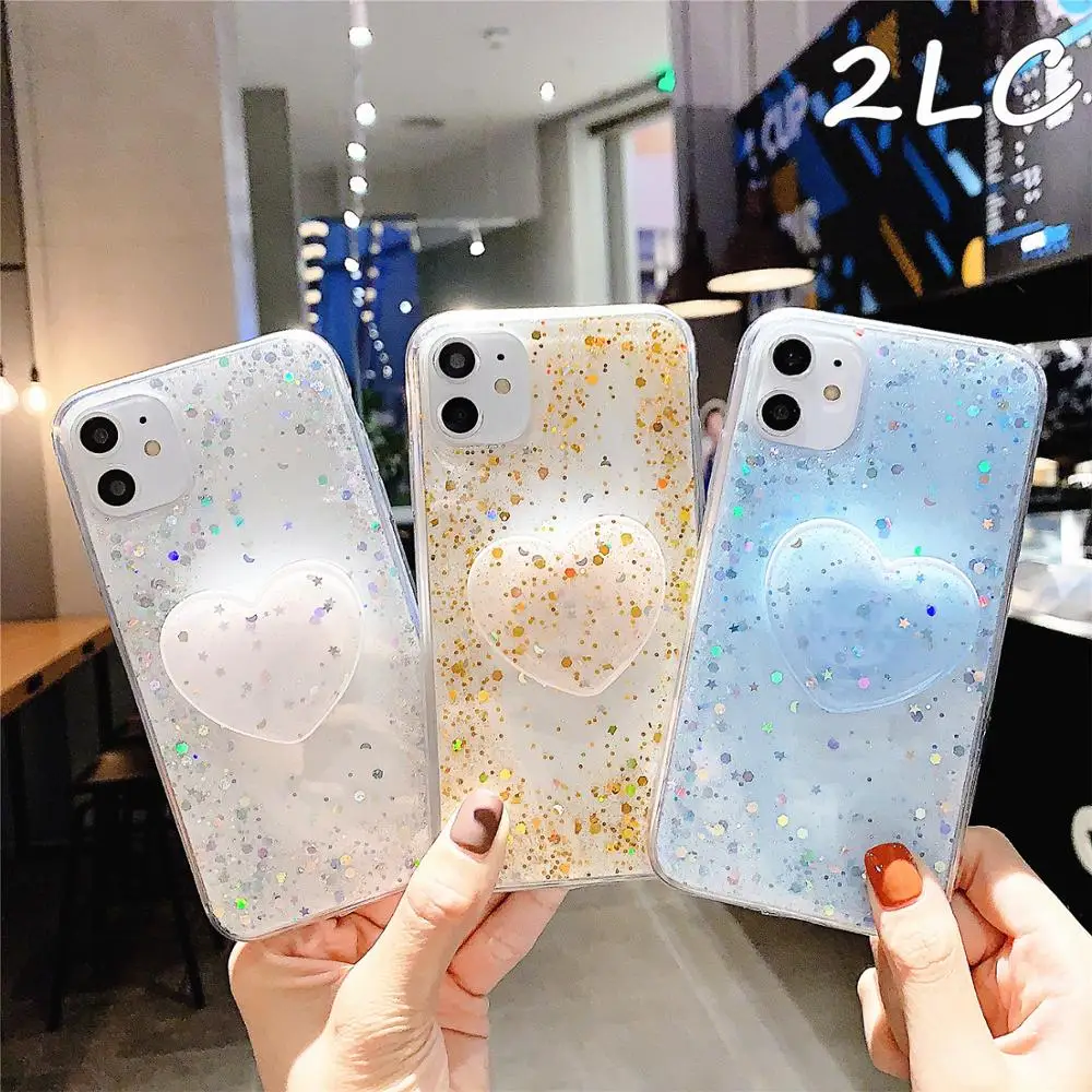 Блестящий чехол для телефона 2LC тонкий мягкий iPhone 11 11Pro Max Pro XS XR X iohone7 8 8Plus IMD |