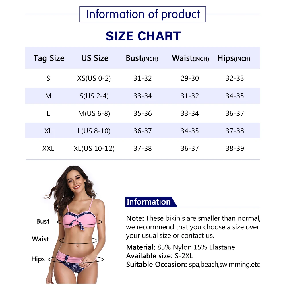 Женский купальник в горошек с бантом спереди | Женская одежда