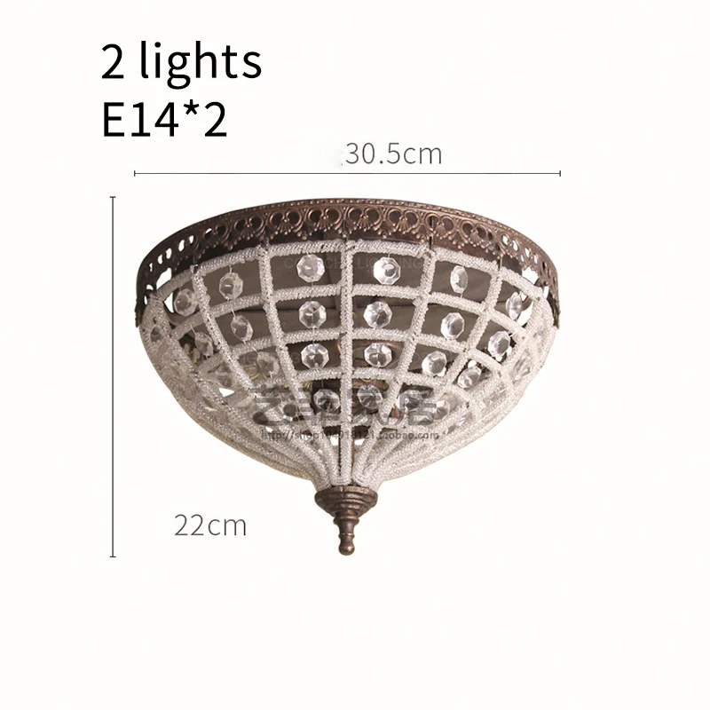 

Vintage crystal ceiling lamps french ceiling lights for bedroom kitchen corridor hallway flush mount light fixture loft lighting