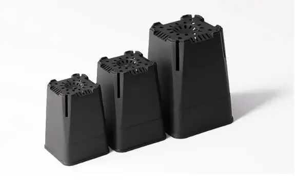 Пластиковый цветочный горшок хорошего качества белый/черный цвет Садовые