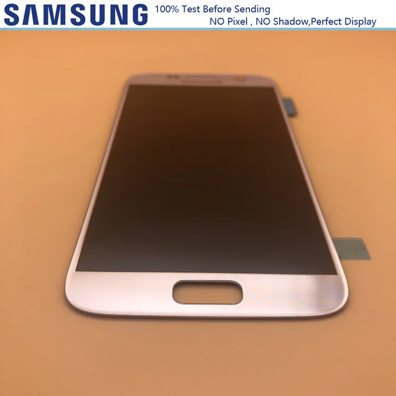 Без Buan-Shadow дисплей для SAMSUNG Galaxy S7 G930 G930A G930F G930V ЖК-дисплей кодирующий преобразователь сенсорного экрана в сборе
