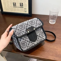 mini letter jacquard cloth square crossbody bag for women 2021 cute phone shoulder bag handbag and purses grey coffee sac main