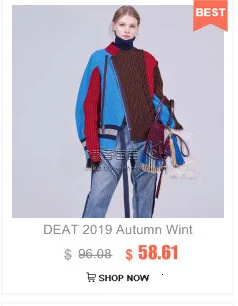 DEAT Leisure Full Sleeve Wool Liner Wde Waisted Turn Down Collar Women Slim Patchwork Woolen Coat Autumn Winter New TD659