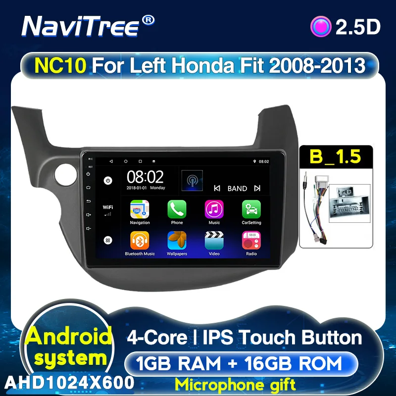 Автомобильный мультимедийный плеер для Honda Fit 2008 2013 автомагнитола с GPS
