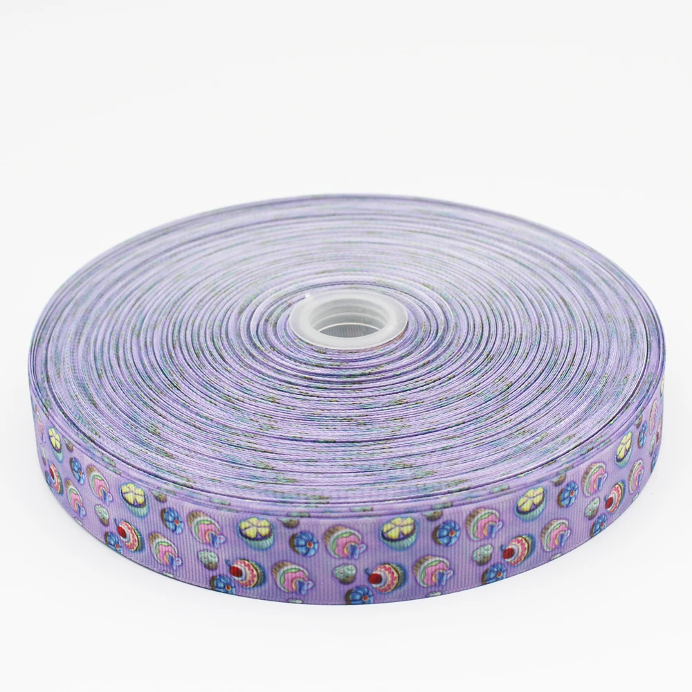 

25-75MM Cake Series Grosgrain Ribbon Design Customized â€‹Logo Printed for DIY Craft Festival Decorations 20821