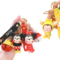 new disney kawaii mickey minnie mouse keychain creative anime action figures dolls keyring cute couple bag pendant gifts toys