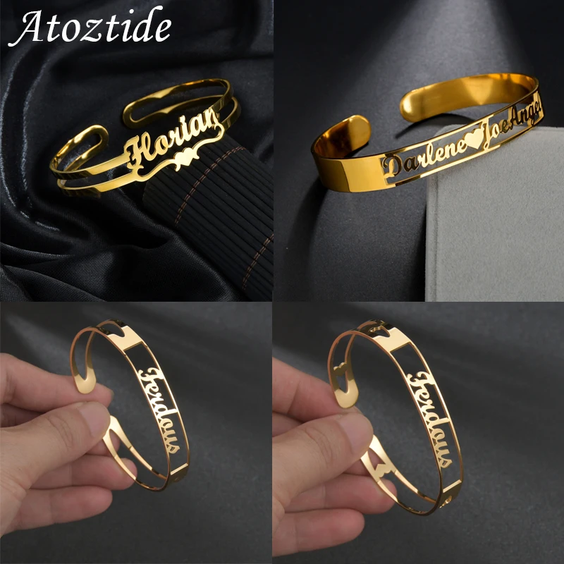 Персонализированный браслет Atoztide с именем персонализированные браслеты для