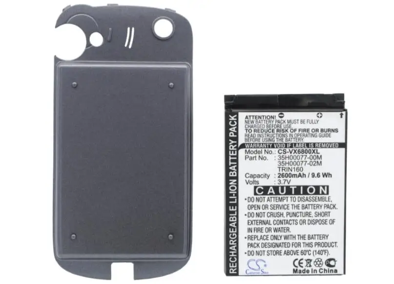 Кэмерон китайско 2600 мАч батарея Для AUDIOVOX PPC6800 PPC 6800 35H00077 00M 02M TRIN160 для HTC магнат P4000