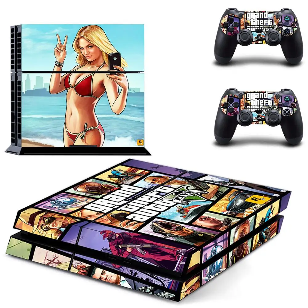 Grand Theft Auto V GTA 5 PS4 наклейки на консоль PlayStation 4 и контроллер | Электроника