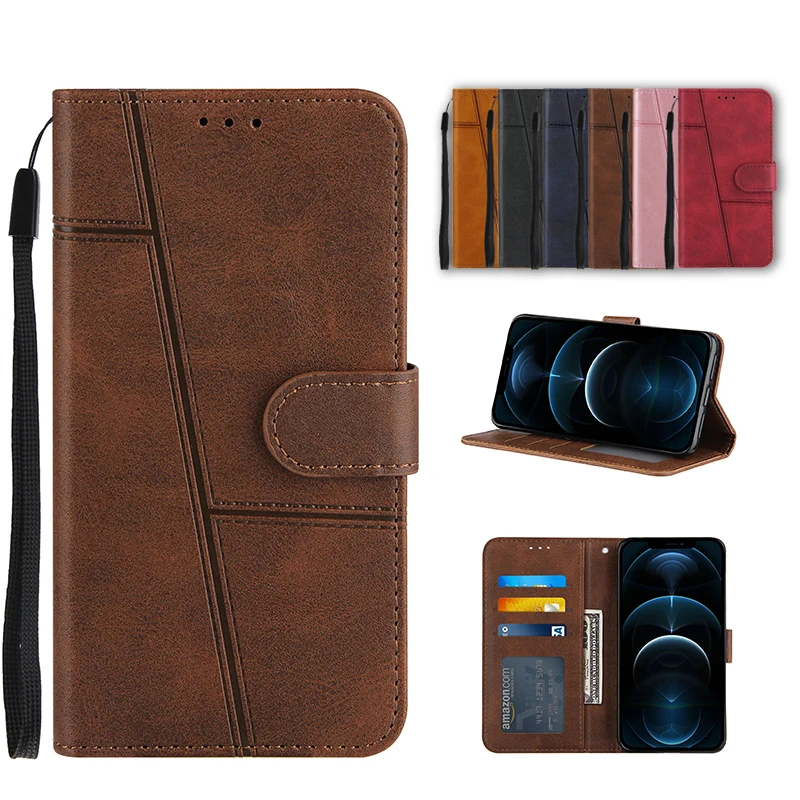 

Pure Color Ultra Thin Flip Leather Case For Apple iPhone 11 12 MiNi X XS XR 6 7 8 SE 2020 Plus Pro Max Card Slot Wallet Cases