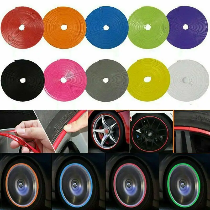 8 м/рулон автомобиля лезвия с ободом Цвет колесные диски протекторы Декор полосы