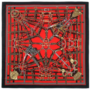 Высококачественный Шелковый квадратный шарф, ремень, повязка на голову, женский роскошный брендовый шарф, шаль из пашмины, 130*130 см