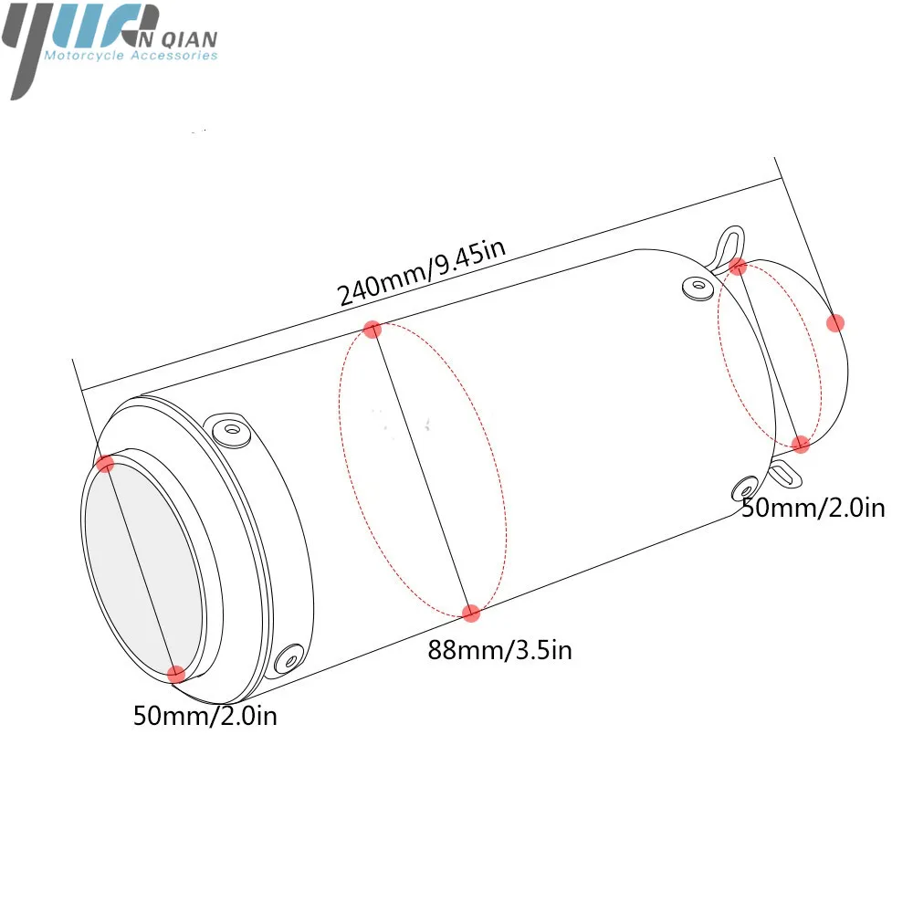 Универсальный мотоцикл Akrapovic выхлоп изменить Мотокросс глушитель выхлопной