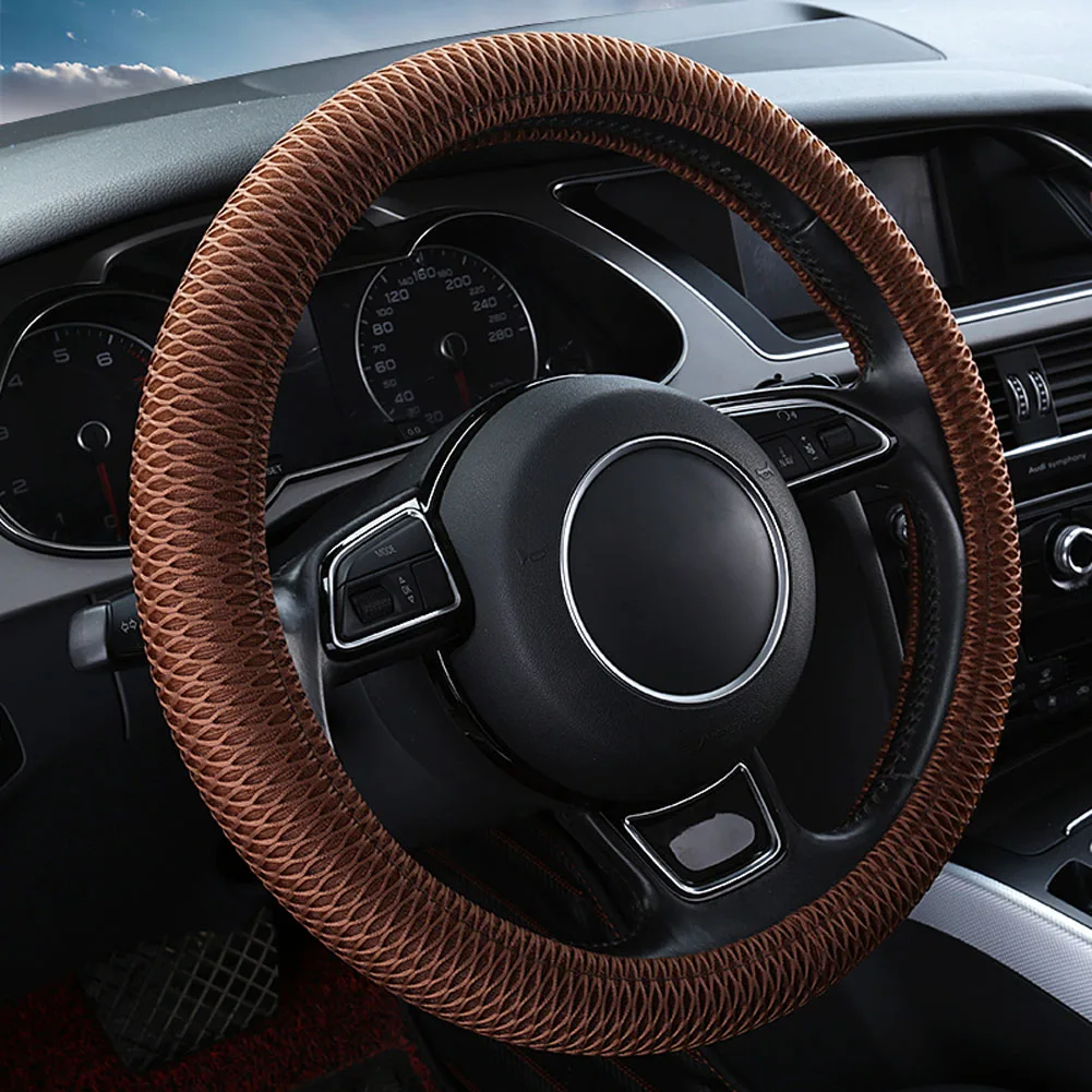 Новый всесезонный Универсальный Набор чехлов для руля из ледяного шелка