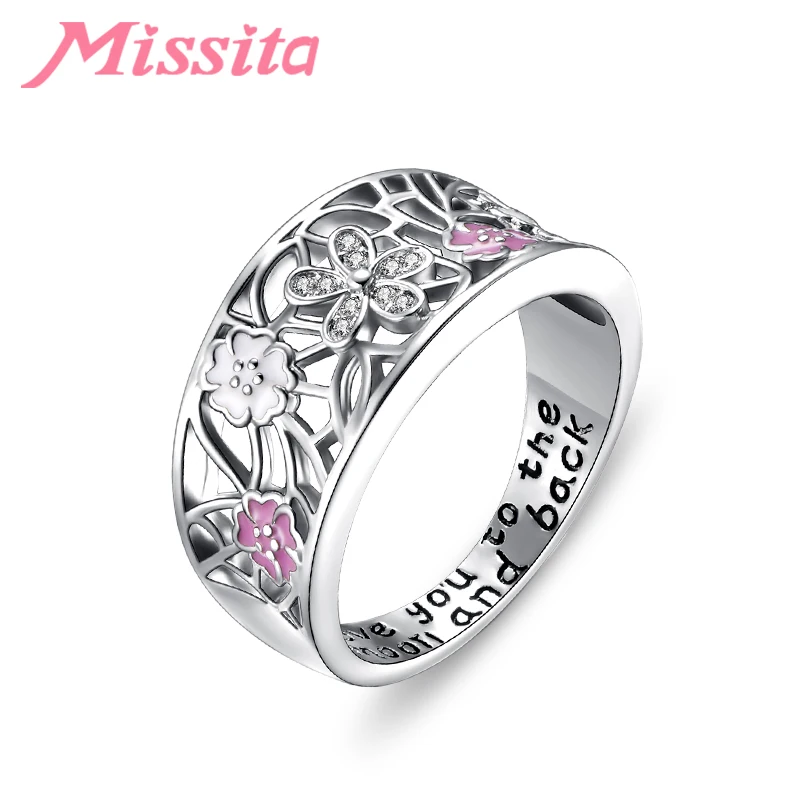MISSITA 2019 Новая мода цветок серии вишневый цвет кольца для женщин свадебный подарок