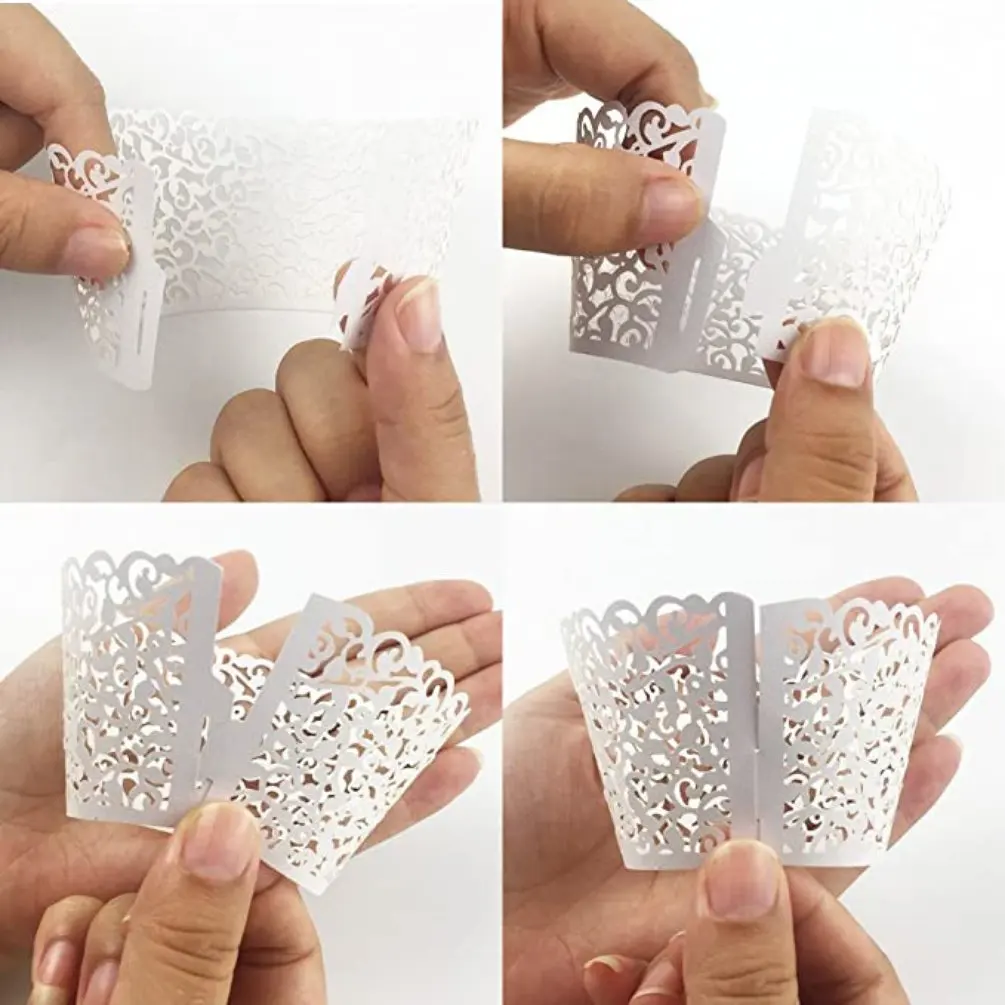 50Pcs Cupcake Wrappers Baking Cake Tray Artistic Bake Paper Cup Muffin Case Trays Wedding Party Birthday Decoration | Дом и сад