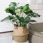 Корзина для хранения натуральных морских водорослей, плантатор для домашнего сада, складные корзины ручной работы с цветами для грязного белья, органайзер для игрушек