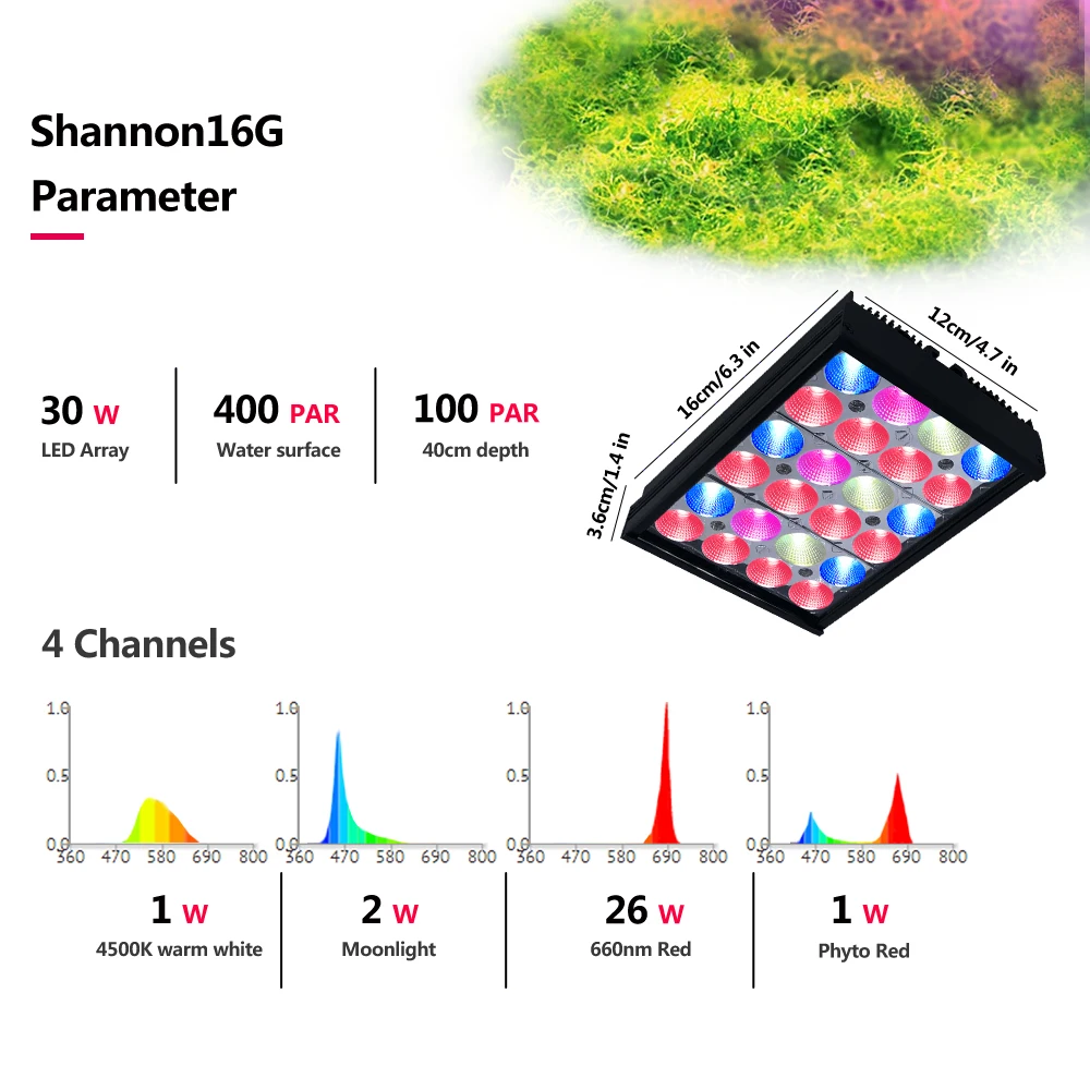PopBloom Led аквариумный светильник для выращивания растений светодиодный лампа