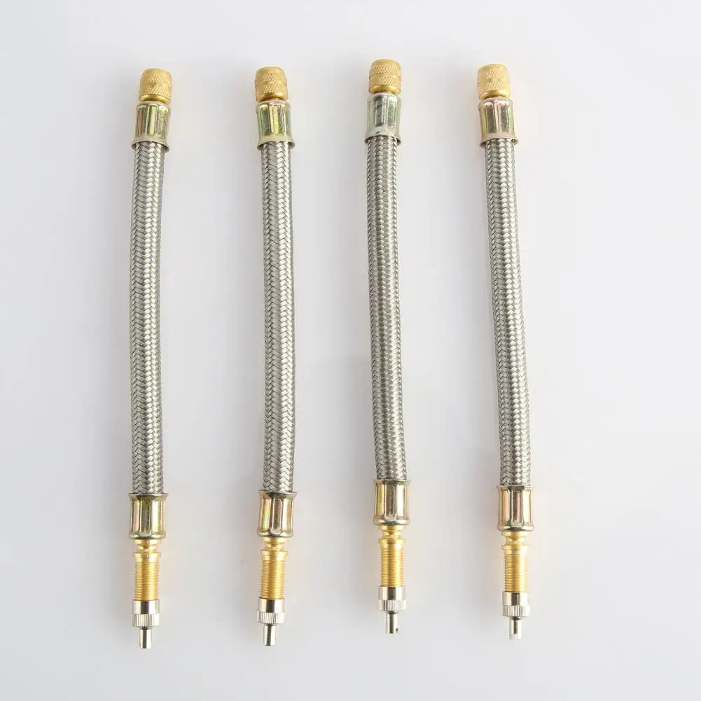 

4Pcs LBWS-293 Vehicle Valve Stem Extender Professional Well-suited Brass Flexible Valve Stem Extender for Motorcycle